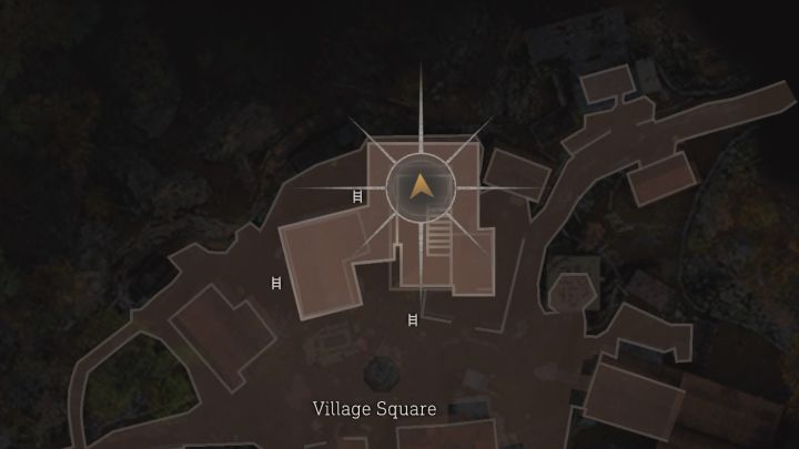 Wir empfehlen, das zentrale Gebäude des Dorfes zu erreichen – siehe Bild – Resident Evil 4 Remake: Wie kann man die Schlacht auf dem Dorfplatz überleben?  - FAQ - Resident Evil 4 Remake-Leitfaden