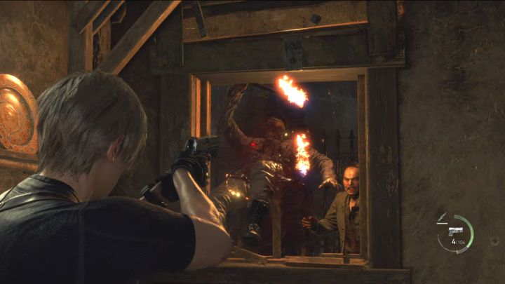 Wenn möglich, halten Sie die Dorfbewohner davon ab, durch kaputte Fensterläden zu gehen – Schusswaffen können sie nach hinten stoßen und es ihnen erschweren, hineinzukommen – Resident Evil 4 Remake: Wie verteidige ich mich im Haus mit Luis?  - FAQ - Resident Evil 4 Remake-Leitfaden