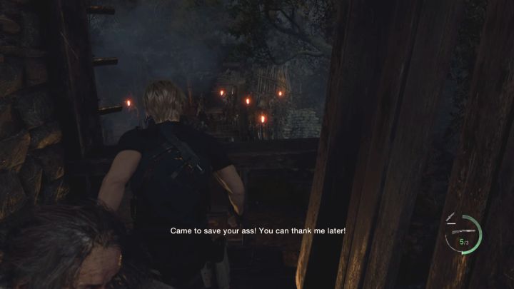 Die zweite Leiter befindet sich rechts auf dem Balkon - Resident Evil 4 Remake: Wie verteidige ich mich im Haus mit Luis?  - FAQ - Resident Evil 4 Remake-Leitfaden
