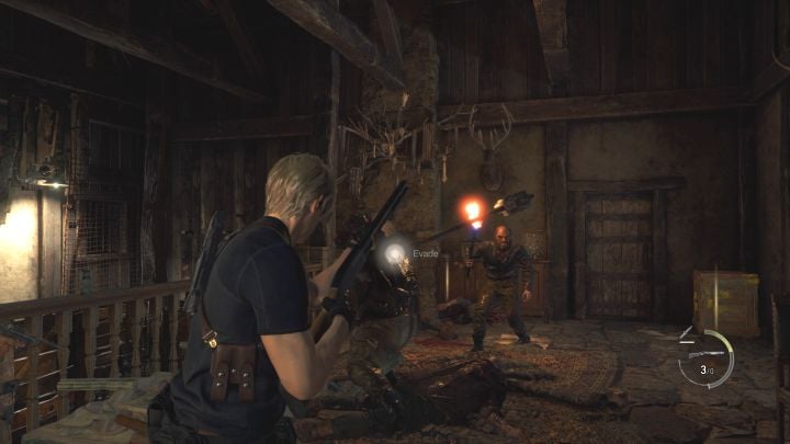 Im letzten Teil der Schlacht werden Sie sich Brute stellen – einem Feind mit einem Stierkopf – Resident Evil 4 Remake: Wie verteidige ich mich im Haus mit Luis?  - FAQ - Resident Evil 4 Remake-Leitfaden