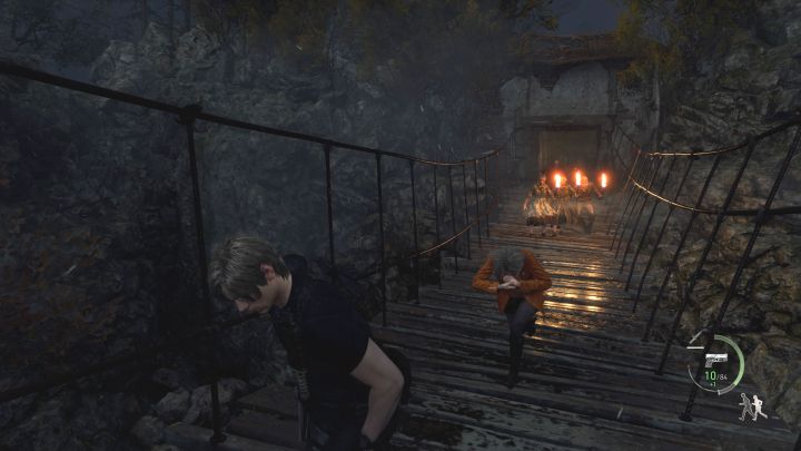 Dorfbewohner werden auf der Brücke erscheinen und das Haus angreifen, was die letzte Schlacht von Kapitel 5 – Resident Evil 4 Remake ist: Gibt es einen Punkt, an dem es kein Zurück mehr gibt?  - FAQ - Resident Evil 4 Remake-Leitfaden