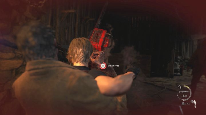 In diesem Kampf müssen Sie neben Frauen mit Kettensägen auch auf normale Feinde achten – sie werden durch die Haupttür erscheinen - Resident Evil 4 Remake: Wie besiege ich Bosse Chainsaw Sisters?  - Bosse - Resident Evil 4 Remake-Leitfaden
