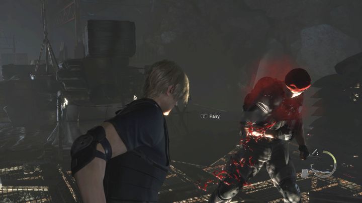 Suchen Sie nach Möglichkeiten, Krauser mit einem Messer anzugreifen - 2-3 Mal zuschlagen und sich auf das Parieren vorbereiten - Resident Evil 4 Remake: Wie kann man Boss Jack Krauser besiegen?  - Bosse - Resident Evil 4 Remake-Leitfaden