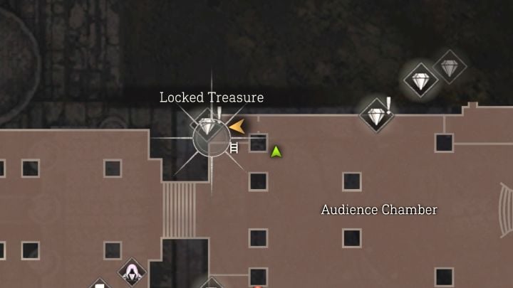 Die erste Lock Box erfordert etwas Backtracking, da Sie zu Audience Chamber i – Resident Evil 4 Remake: Square Lock Boxes and Cubic Device Map – Secrets – Resident Evil 4 Remake Guide zurückkehren müssen