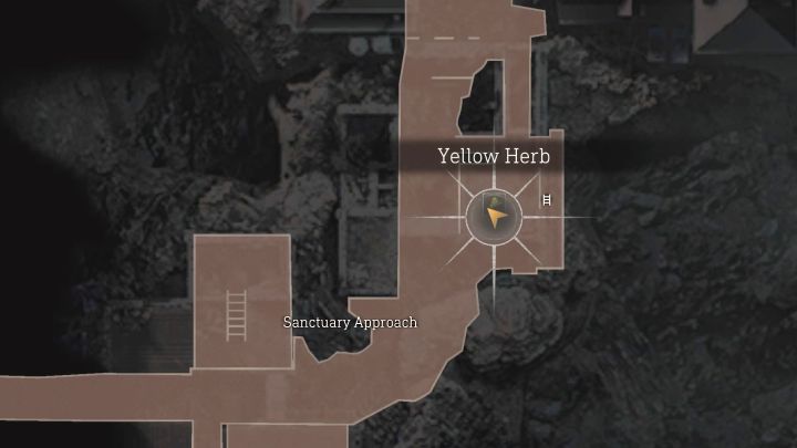 Das Gelbe Kraut befindet sich im östlichen Teil von Sanctuary Approach – Resident Evil 4 Remake: Yellow Herb Karte – Insel – Geheimnisse – Resident Evil 4 Remake Guide