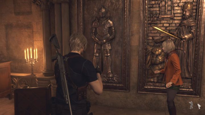 Um das Rätsel zu lösen, müssen Sie jedem Bild ein Schwert zuordnen - Resident Evil 4 Remake: Treasury Swords-Puzzle (Kapitel 7) - Rätsellösungen - Resident Evil 4 Remake Guide