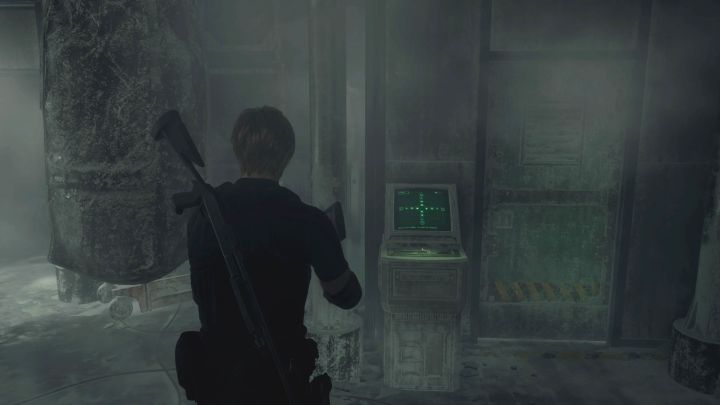 In dem Raum finden Sie das Overwrite Terminal, das sich auf die Hauptgeschichte bezieht, aber untersuchen Sie zuerst das rechte Terminal, um einen Nebenraum freizuschalten – Resident Evil 4 Remake: Freezer-Terminal-Puzzle – Puzzle-Lösungen – Resident Evil 4 Remake Guide