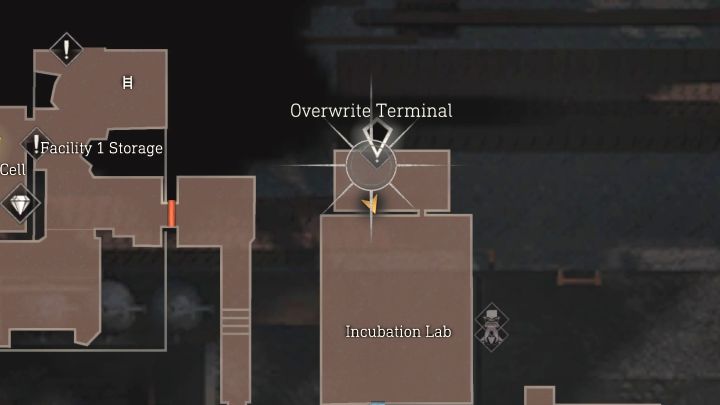 Dort finden Sie das Overwrite Terminal – Sie benötigen es betriebsbereit, um eine Level-3-Schlüsselkarte zu erstellen, die für die Fortsetzung der Geschichte benötigt wird – Resident Evil 4 Remake: Overwrite Terminal-Rätsel (Incubation Lab) – Rätsellösungen – Resident Evil 4 Remake-Anleitung