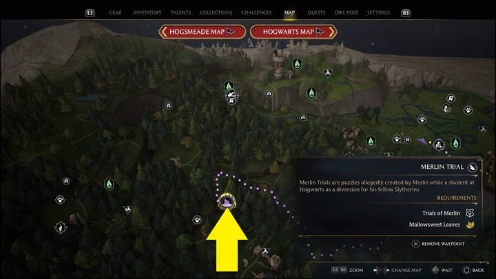 Interaktive Karte: Merlin Trials - Forbidden Forest #2 - Hogwarts Legacy: Forbidden Forest - all Merlin Trials - Merlins Trials - Hogwarts Legacy Guide
