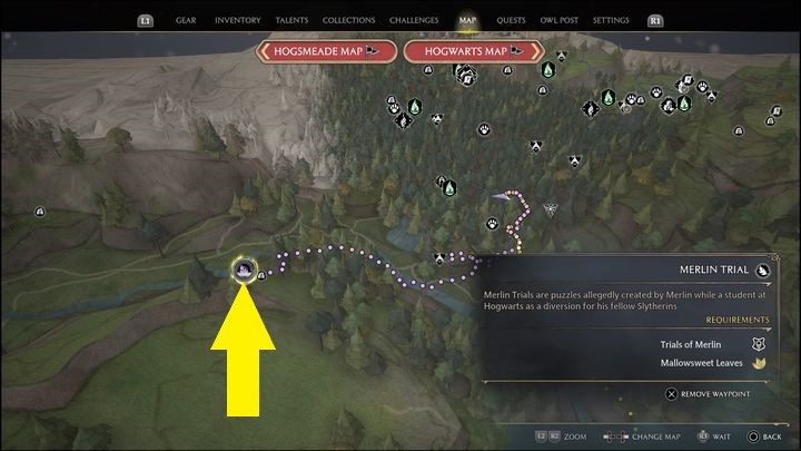 Interaktive Karte: Merlin Trials - North Hogwarts Region #3 - Hogwarts Legacy: North Hogwarts Region - all Merlin Trials - Merlins Trials - Hogwarts Legacy Guide