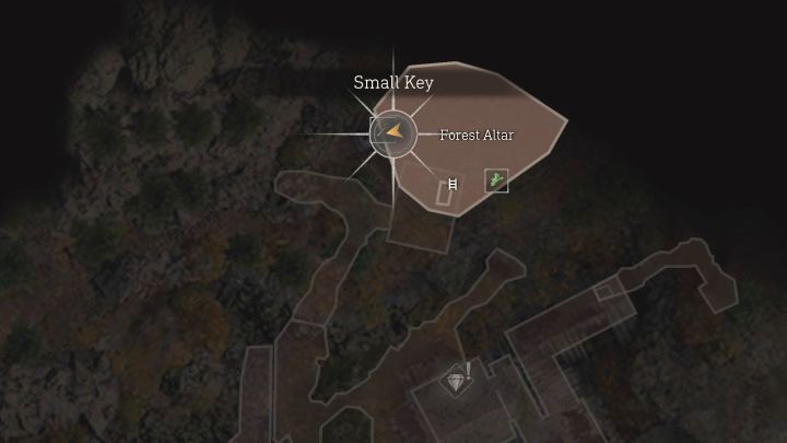 Nachdem Sie das Tor geöffnet haben, erreichen Sie die Leiter, die zum Waldaltar führt – Resident Evil 4 Remake: Small Keys-Karte – Dorf – Geheimnisse – Resident Evil 4 Remake Guide