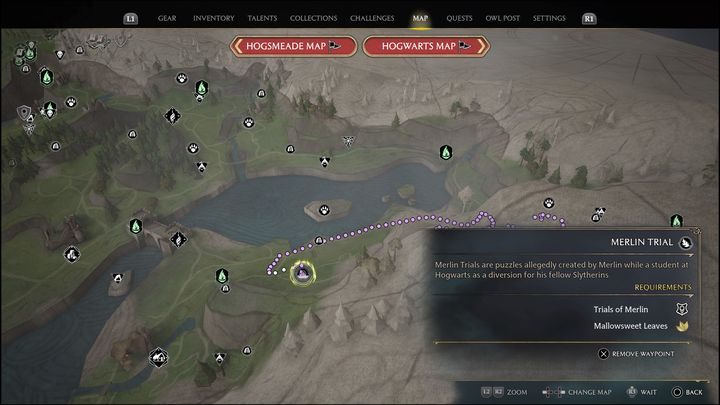 Link zur Karte: Merlin Trials - Marunweem Lake #2 - Hogwarts Legacy: Marunweem Lake - all Merlin Trials - Merlins Trials - Hogwarts Legacy Guide
