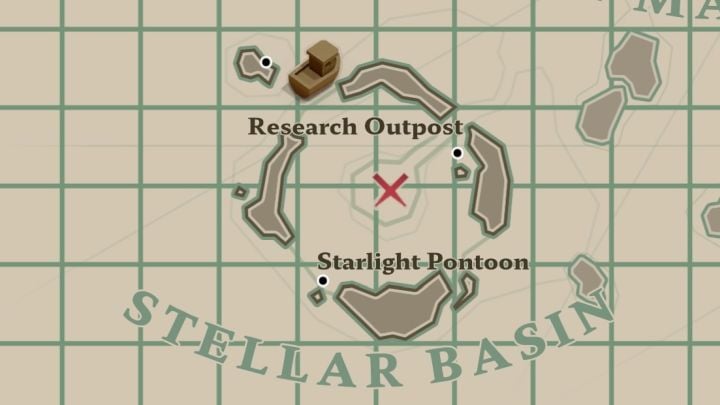 Diese Nachricht ist östlich von Old Fortress im nördlichen Teil der Region Stellar Basin – Dredge: Alle Nachrichten – Geheimnisse und Sammlerstücke – Dredge Guide