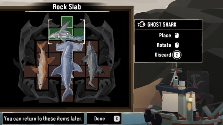 Ordne 4 Haie so an, dass sie alle Slots bedecken – Dredge: All Rock Slabs – Secrets and Collectibles – Dredge Guide