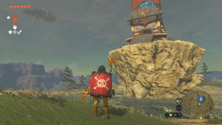 Dieser Skyview Tower steht auf einem Felsen mitten in einem kleinen See – Zelda TotK: Skyview Tower Map – Geheimnisse und Sammlerstücke – Zelda Tears of the Kingdom Guide