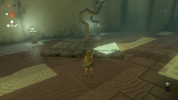 Heben Sie das Brett auf und legen Sie es auf den Boden – Zelda TotK: Ukouh Shrine – Sky – Zelda Tears of the Kingdom Guide