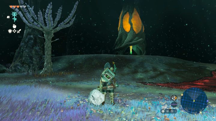 Gehen Sie zum vorgesehenen Ort südlich von Lookout Landing und springen Sie in das Loch im Boden – Zelda TotK: Camera Work in the Depths – Komplettlösung – Zelda Tears of the Kingdom Guide