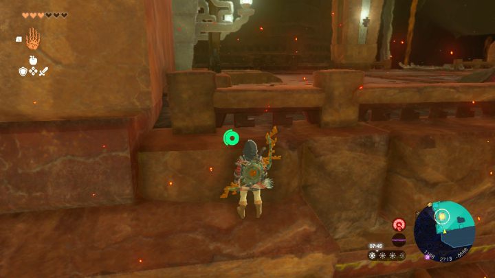 Erreichen Sie die Außenwand des Raums und beginnen Sie nach oben zu klettern – Zelda TotK: Yunobo of Goron City – Komplettlösung – Zelda Tears of the Kingdom Guide