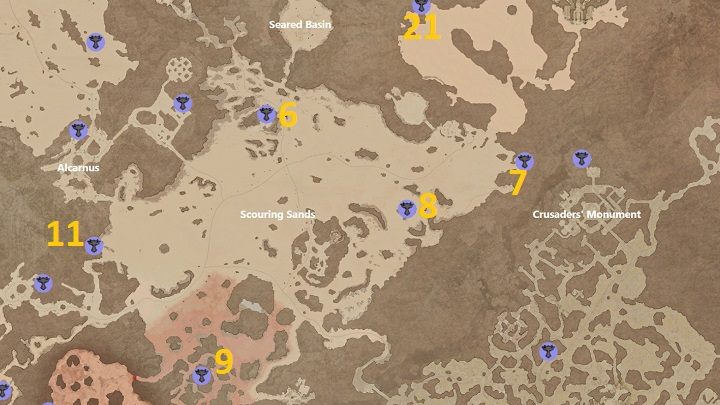 In Scouring Sands gibt es 6 Altäre zu entdecken – Diablo 4: Altäre von Lilith – Kehjistan – Altäre von Lilith – Diablo 4 Guide