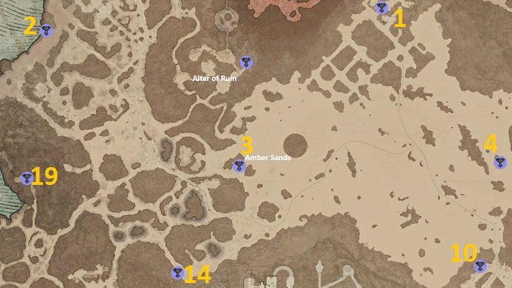 In Amber Sands gibt es 7 Altäre zu entdecken – Diablo 4: Altäre von Lilith – Kehjistan – Altäre von Lilith – Diablo 4 Guide