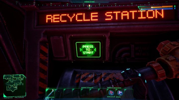 Der Vorgang dauert ein paar Sekunden, danach erhältst du Credits vom Tank auf der rechten Seite des Geräts – System Shock Remake: Wozu dient der Scrap?  - FAQ – System Shock Remake-Anleitung