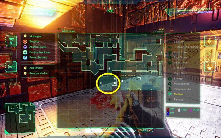 Ort: Medical – System Shock Remake: Liste der Waffenmodifikationen – Secrets and Collectibles – System Shock Remake Guide