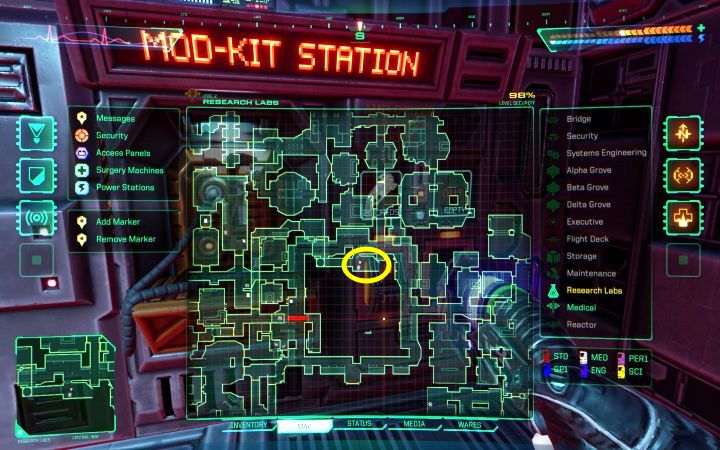 Ort: Forschungslabore – System Shock Remake: Liste der Waffenmodifikationen – Geheimnisse und Sammlerstücke – System Shock Remake Guide