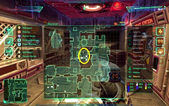 Ort: Reaktordeck – System Shock Remake: Liste der Waffenmodifikationen – Geheimnisse und Sammlerstücke – System Shock Remake Guide