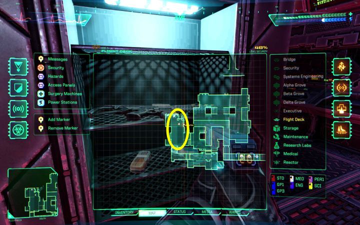 Ort: Flugdeck – System Shock Remake: Liste der Waffenmodifikationen – Geheimnisse und Sammlerstücke – System Shock Remake Guide