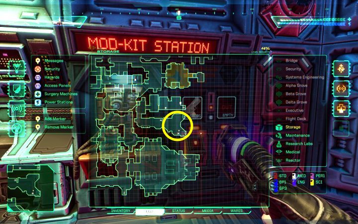 Ort: Lagerdeck – System Shock Remake: Liste der Waffenmodifikationen – Geheimnisse und Sammlerstücke – System Shock Remake Guide