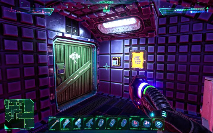 Die verschlossene Waffenkammer befindet sich auf der Südseite des Decks – System Shock Remake: Codeliste – Geheimnisse und Sammlerstücke – System Shock Remake Guide