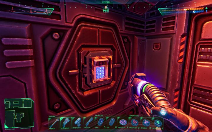 Der verschlossene Raum befindet sich im südöstlichen Teil der Karte – System Shock Remake: Codeliste – Geheimnisse und Sammlerstücke – System Shock Remake Guide