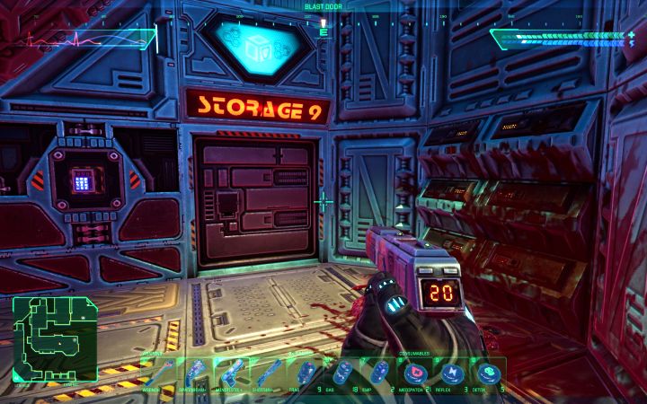 Sie können die Tastatur am Eingang zu Lager 9 erst verwenden, wenn die Sicherheitsstufe auf mindestens 20 % gesunken ist – System Shock Remake: Codeliste – Geheimnisse und Sammlerstücke – System Shock Remake-Anleitung