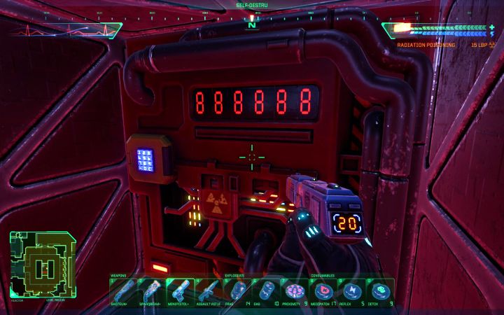 Nachdem Sie die vollständige 6-stellige Kombination gesammelt haben, müssen Sie den Reaktor erreichen und den zentralen Bereich mit hoher Strahlung betreten (denken Sie daran, das Environmental Protection Pack V2 zu verwenden) – System Shock Remake: Codeliste – Geheimnisse und Sammlerstücke – Leitfaden für System Shock Remake