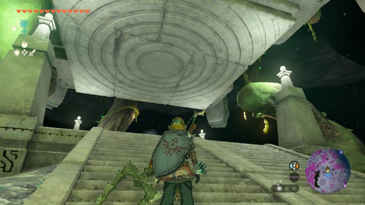 Neben der Rikonasum-Lichtwurzel gibt es eine Steintreppe – Zelda TotK: Trail of the Master Sword – Komplettlösung – Zelda Tears of the Kingdom Guide
