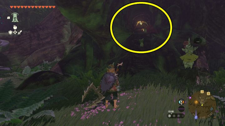 Betreten Sie den Baum und springen Sie in den Abgrund im Inneren – Zelda TotK: Trail of the Master Sword – Komplettlösung – Zelda Tears of the Kingdom Guide