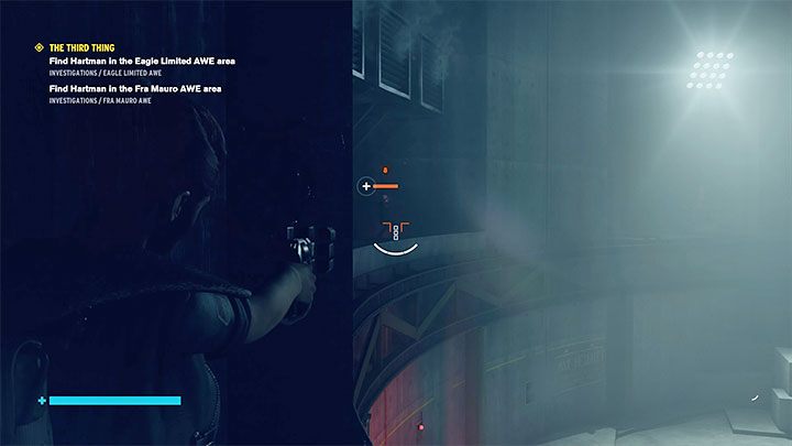 New opponents will arrive in the main hall and you have to watch out for the first sniper - Control AWE: The Third Thing walkthrough - Walkthrough - Control Guide