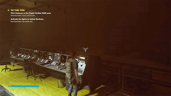 As in case of the previous mission, you have to drive Hartman away by turning on all the lights in the room - Control AWE: The Third Thing walkthrough - Walkthrough - Control Guide