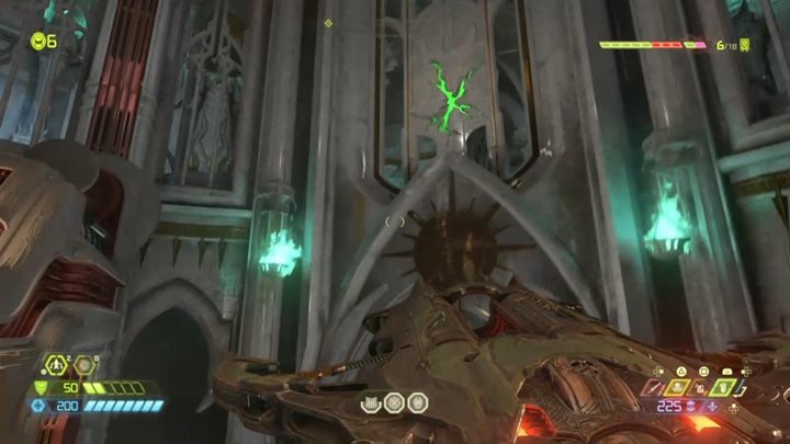 Gehen Sie vorwärts, klettern Sie und nach einer Weile erreichen Sie einen großen Raum mit einem Aufzug – Komplettlösung für Doom Eternal: Nekravol 2 – Komplettlösung für Levels – Doom Eternal Guide