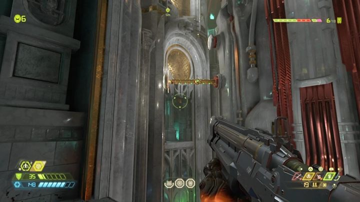 Jetzt müssen Sie sich die Stange schnappen und auf die Metallwand springen – Doom Eternal: Nekravol 2 Komplettlösung – Levels Komplettlösung – Doom Eternal Guide