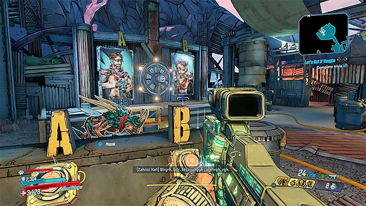 Follow Zahnzi to the place where the quiz will take place - Pandora-return | Borderlands 3 Side Quest - Side Missions - Borderlands 3 Guide