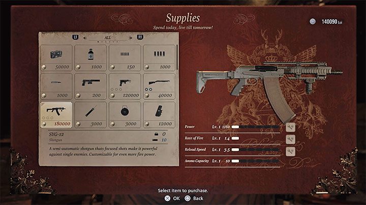 This weapon is sold by Duke - Resident Evil Village: Weapons - list, collectibles - Secrets & Collectibles - Resident Evil Village Guide