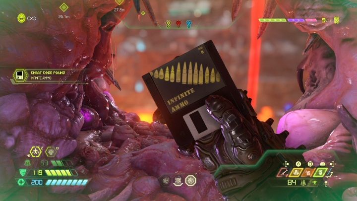 The floppy disk is located in the mountain, on top of which you need to activate the keys - Doom Eternal: Super Gore Nest secrets maps and location - Collectibles and secrets - Doom Eternal Guide