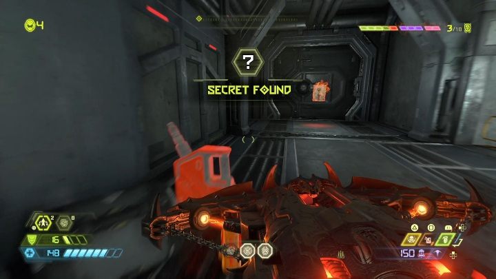 To get to this secret you have to open the passage first - Doom Eternal: Arc Complex secrets maps and location - Collectibles and secrets - Doom Eternal Guide