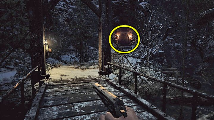 Lowering the bridge will grant you access to a boat, which you can start using to travel across the local river - Resident Evil Village: Golden Chests - map, list - Secrets & Collectibles - Resident Evil Village Guide