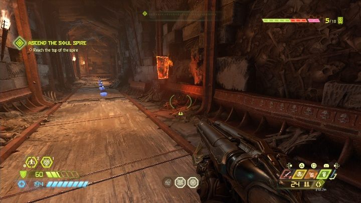 As soon as you complete the arena, you have to jump on a climbable wall, and use it to get to the further floors of the building - Doom Eternal: Taras Nabad secrets maps and location - Collectibles and secrets - Doom Eternal Guide