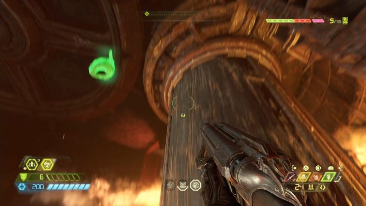 To gain extra health, you must climb to the very top of this burning trap - Doom Eternal: Taras Nabad secrets maps and location - Collectibles and secrets - Doom Eternal Guide
