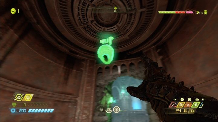Extra health is in the glass, you have to climb to the top and grab onto the wall to be able to reach this secret - Doom Eternal: Taras Nabad secrets maps and location - Collectibles and secrets - Doom Eternal Guide