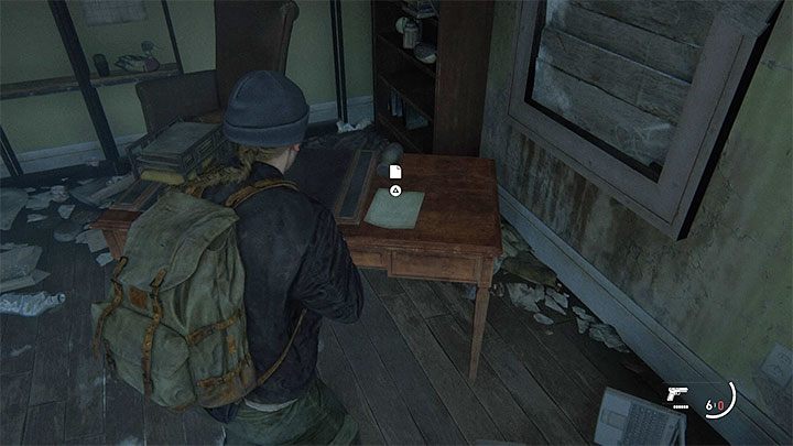 Sie finden das Dokument auf einem Tisch in einem der Räume der Hütte – The Last of Us 2: The Overlook – Sammlerstücke, Artefakte, Münzen – Jackson – The Last of Us 2 Guide