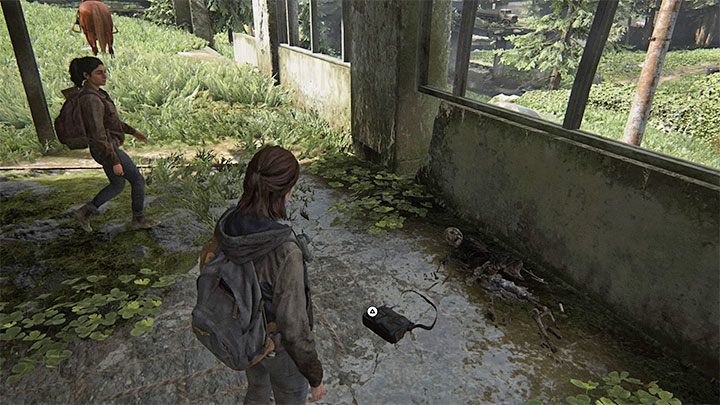 After you reach the ruins, find a bag of documents on the ground - The Last of Us 2: Downtown map - collectibles, artefacts, coins - Seattle Day 1 - Ellie - The Last of Us 2 Guide